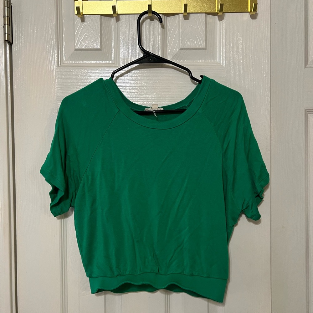 Elan Vibrant Green Crop Top